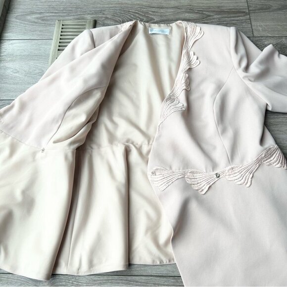 Vintage Blue Bird B.B. Couture Pink Peplum Hem  Blazer - Picture 10 of 16